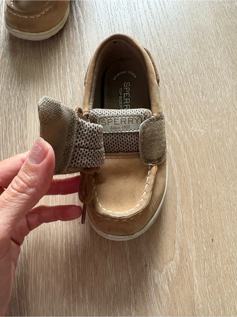 Sperry Kids Tan and Beige Boat Sneakers